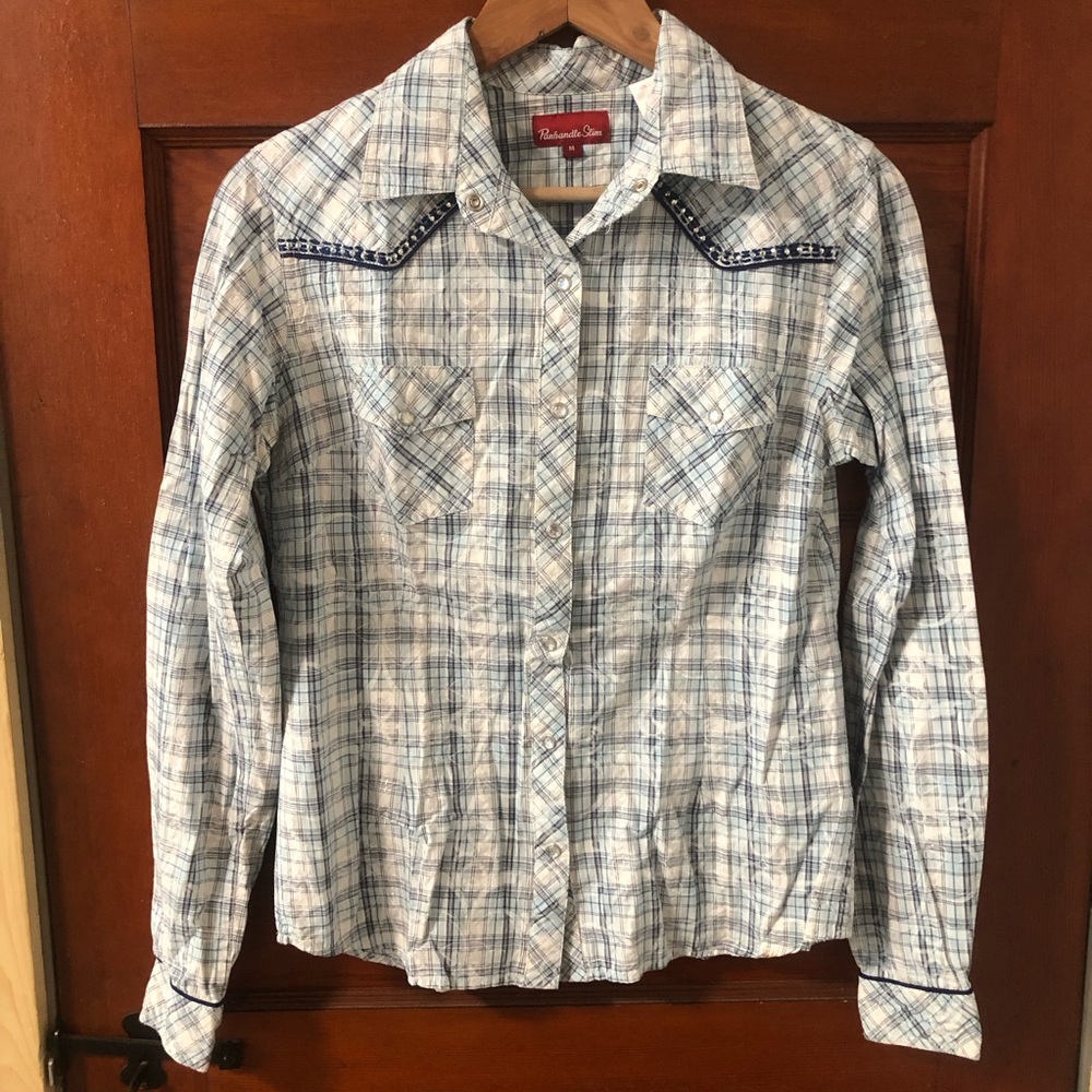 Panhandle Slim Women’s Western Shirt Blue Size M
